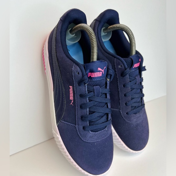 PUMA Women’s Carina Platform Lifestyle Sneakers 369864-13 Indigo/Pink Sz 9.5M - Picture 4 of 15